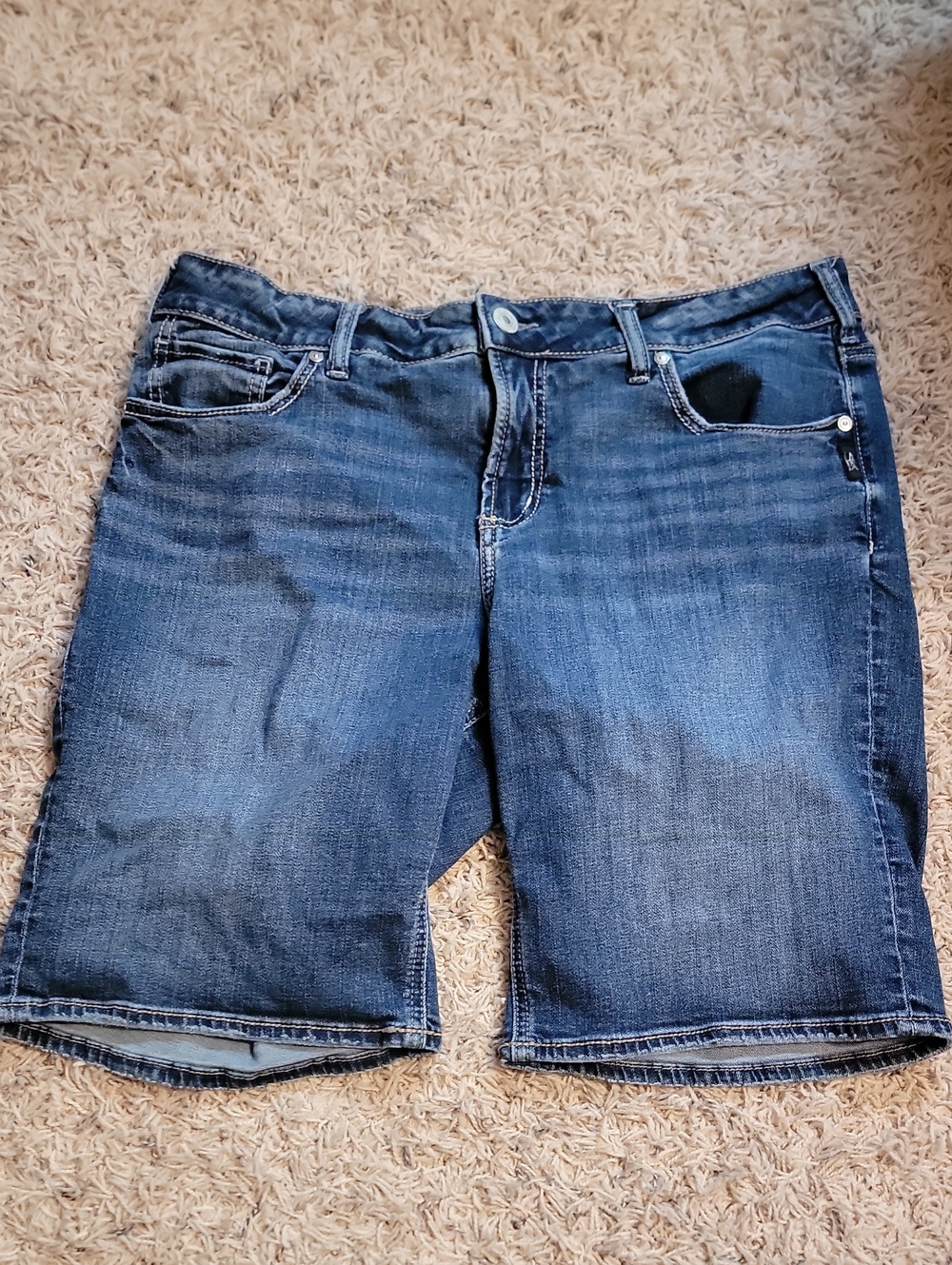 Silver Jeans Dark Blue Denim Bermuda Shorts